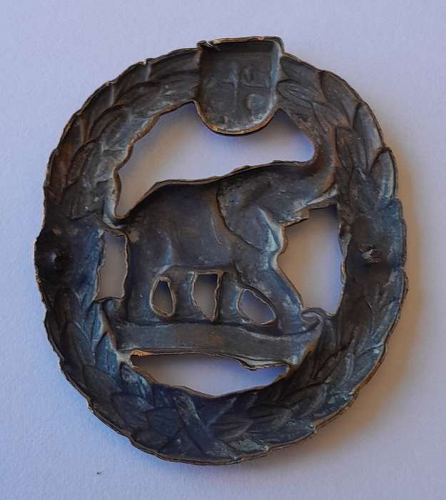 WW2 SA Native Military Corps Cap Badge.  No Lugs.