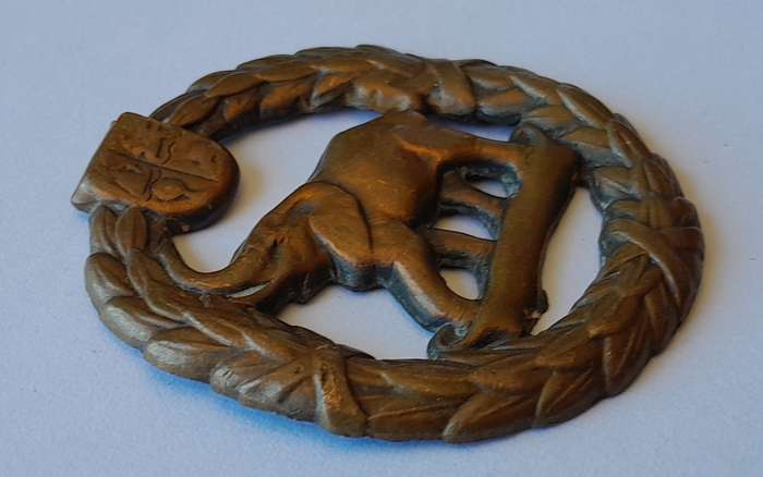 WW2 SA Native Military Corps Cap Badge.  No Lugs.