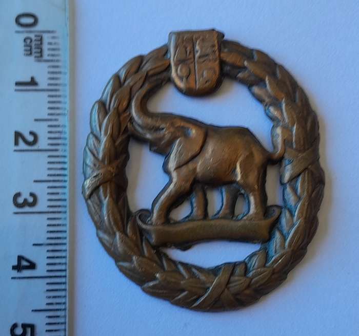 WW2 SA Native Military Corps Cap Badge.  No Lugs.