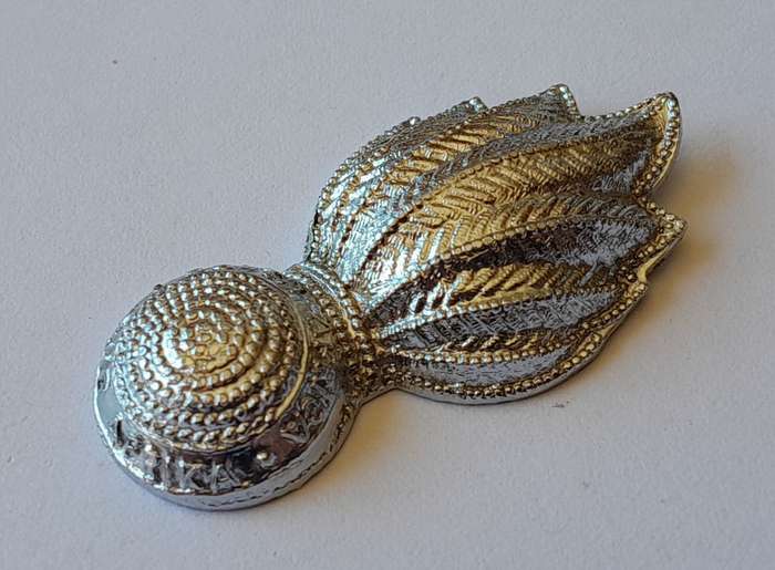 SA Army Artillery Badge.  Chrome Type.  No Pins.