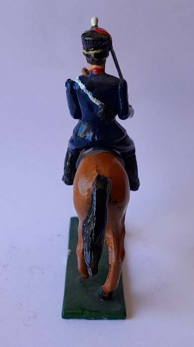 Zulu War Hussar Cavalryman Lead Figurine.  8cm