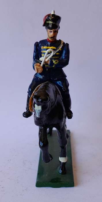Zulu War Hussar Cavalryman Lead Figurine.  8cm