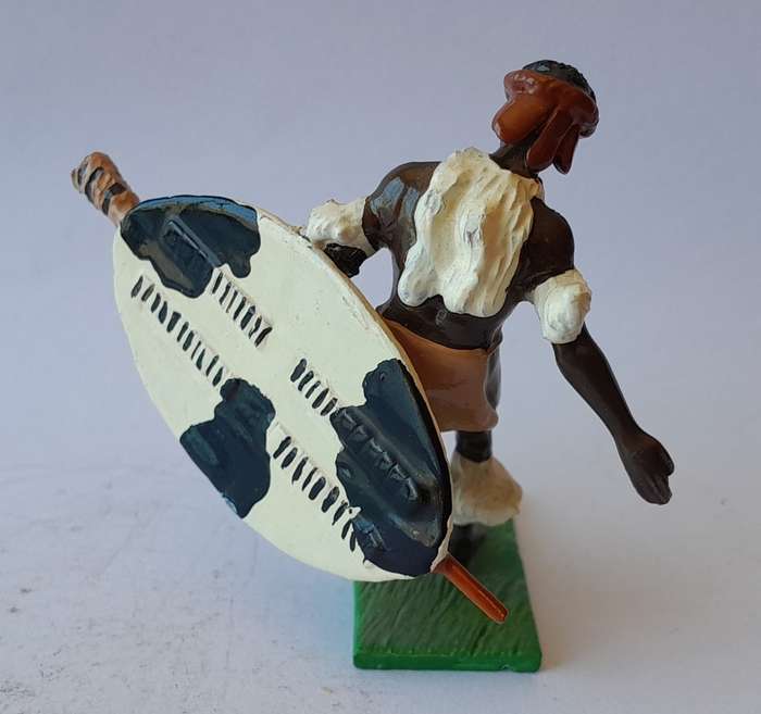 Rare Vintage Little Legion Zulu War Warrior Lead Figurine.  5.5cm