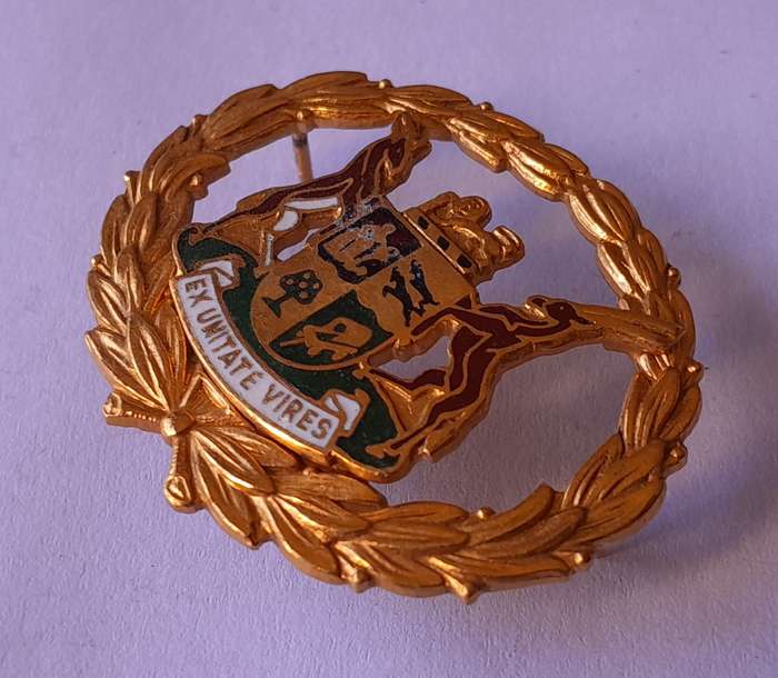 Early SA Police Warrant Officer's Rank Badge.  Pins Intact.