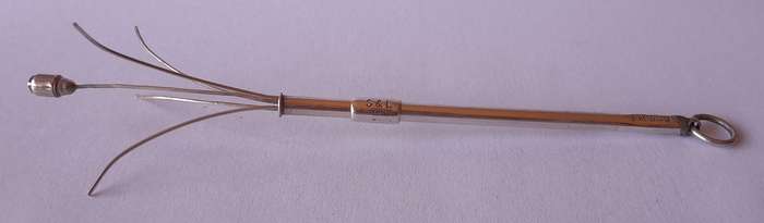 1920's Solid Silver Swizzle Stick By Francis Webb. Birmingham, 1928.