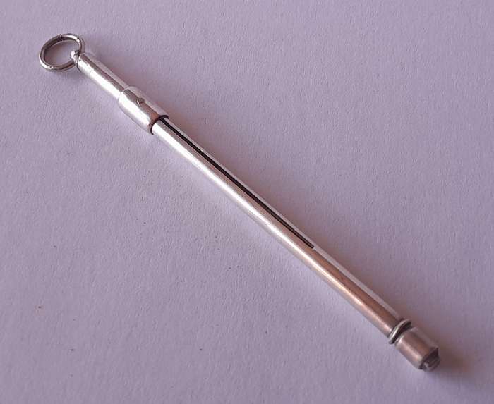 1920's Solid Silver Swizzle Stick By Francis Webb. Birmingham, 1928.