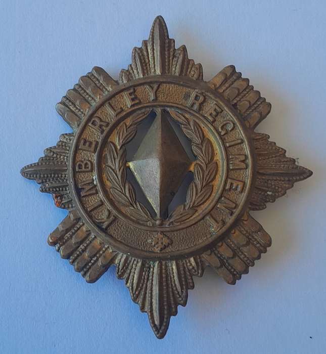 Early Kimberly Regiment Cap Badge.  Pin Intact.