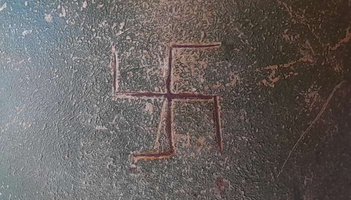 WW2 SA Brodie Helmet By Jaeger-Rand With Insignia.  Dated 1940.