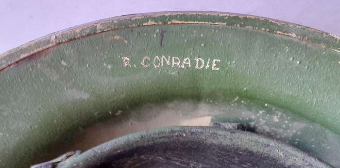 WW2 SA Brodie Helmet By Jaeger-Rand With Insignia.  Dated 1940.
