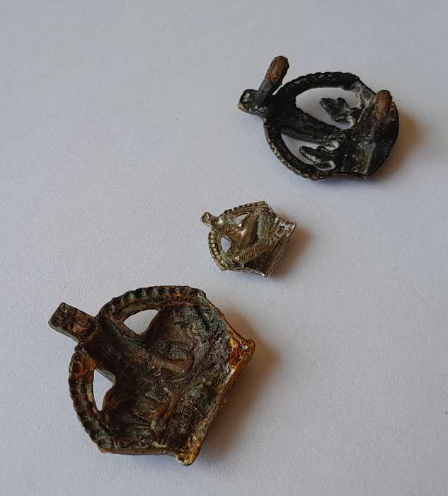 WW2 British Officers Rank Badge Set.  King's Crown.
