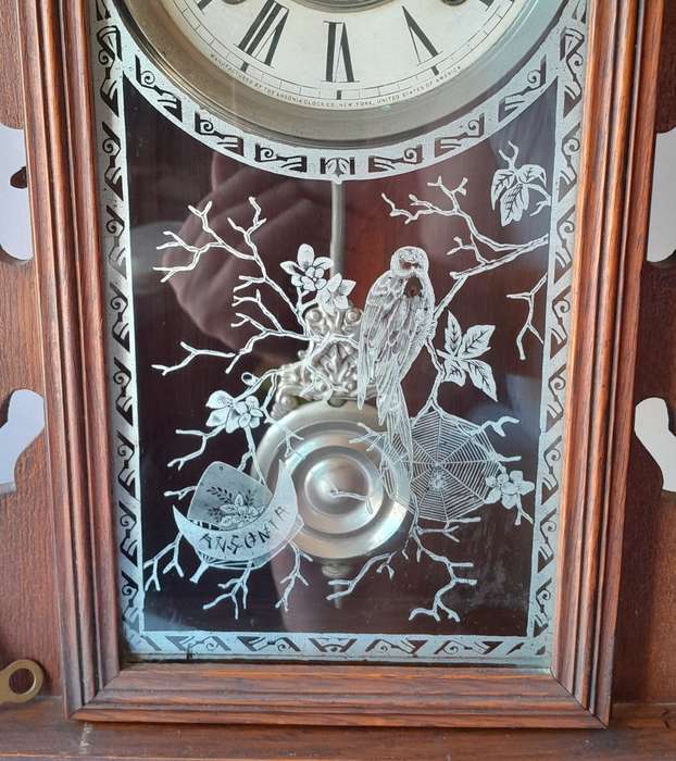 Antique Ansonia Mantel Clock. 57 x 37cm.