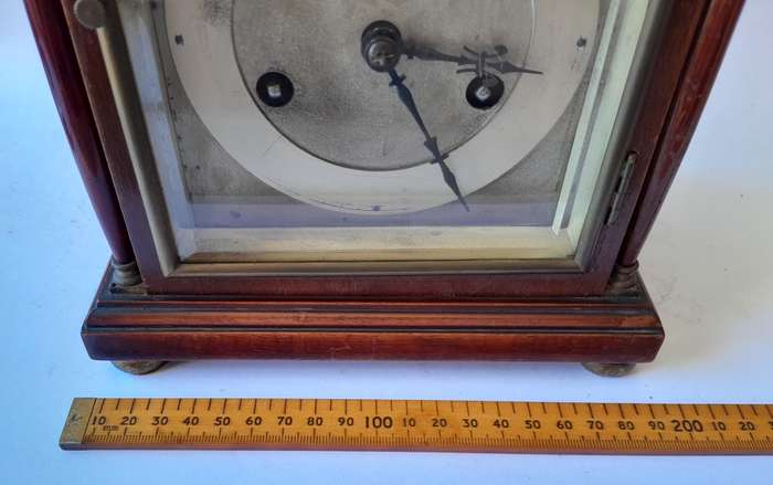 Antique Gustav Becker Mantel Clock in Mahogany Case. Working Condition.