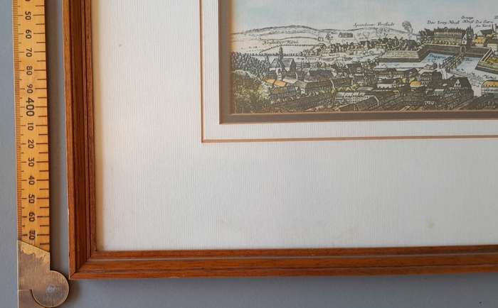 Early Map of 17th/18th Century Berlin. Framed (53x48cm).
