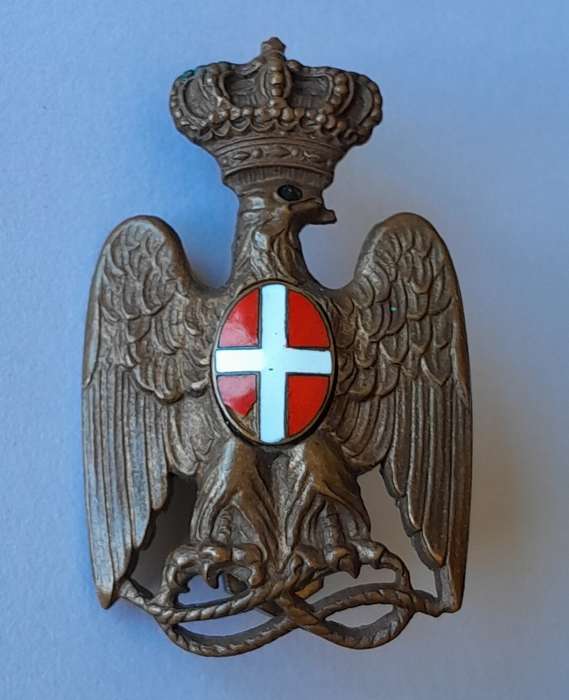 Rare WW2 Fascist Italian Africa Colonial Police Badge.  Screw Lugs Intact.