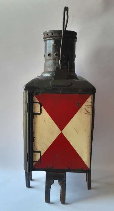 Rare Vintage Deutsche Bahn Railway Lamp. Original and Complete. 51cm.