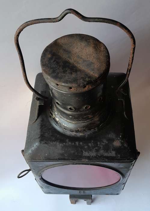 Rare Vintage Deutsche Bahn Railway Lamp. Original and Complete. 51cm.