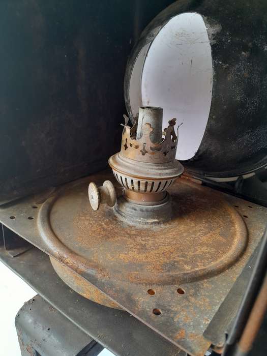 Rare Vintage Deutsche Bahn Railway Lamp. Original and Complete. 51cm.