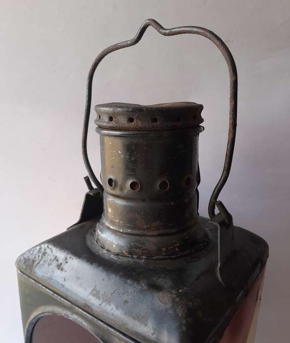 Rare Vintage Deutsche Bahn Railway Lamp. Original and Complete. 51cm.