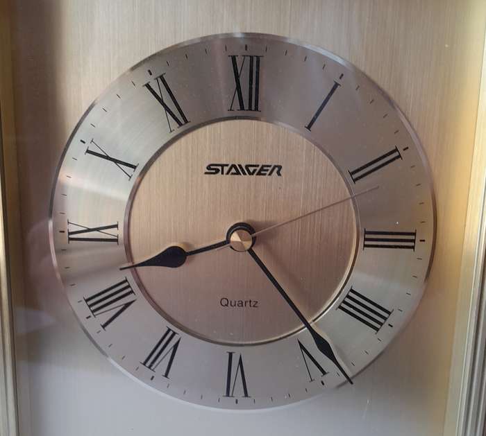 Vintage West German Staiger Mantel Clock. 22x22cm.