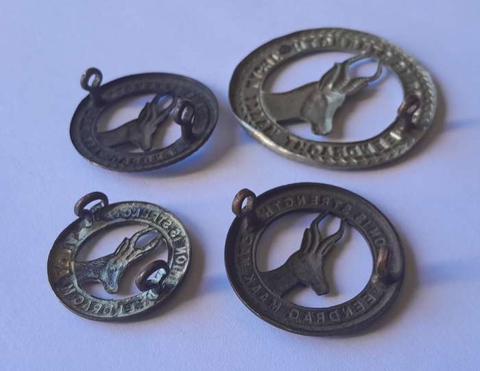 WW2 SA Infantry "Springbok" Badge Set.