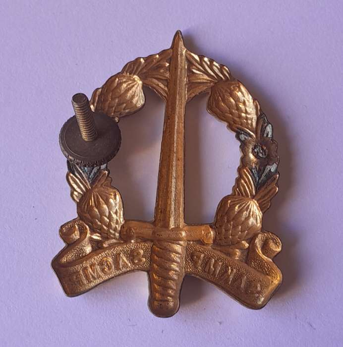 SA Corps of Military Police Cap Badge.  1 Screw Lug Intact.