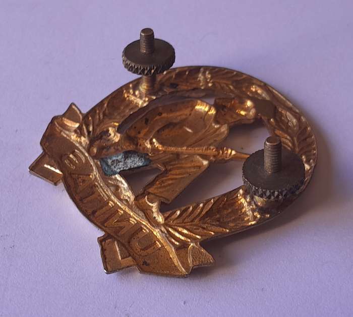SA Army Commando Cap Badge.  Screw Lugs Intact.
