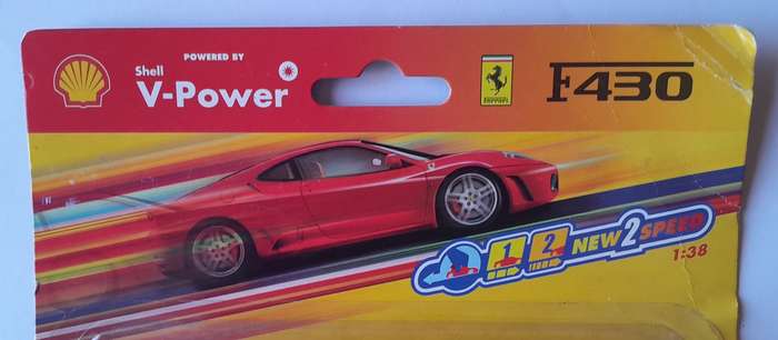 Hot Wheels Shell V-Power Ferrari F430. Scale 1/38 (11.5cm). Sealed In Original Packaging.
