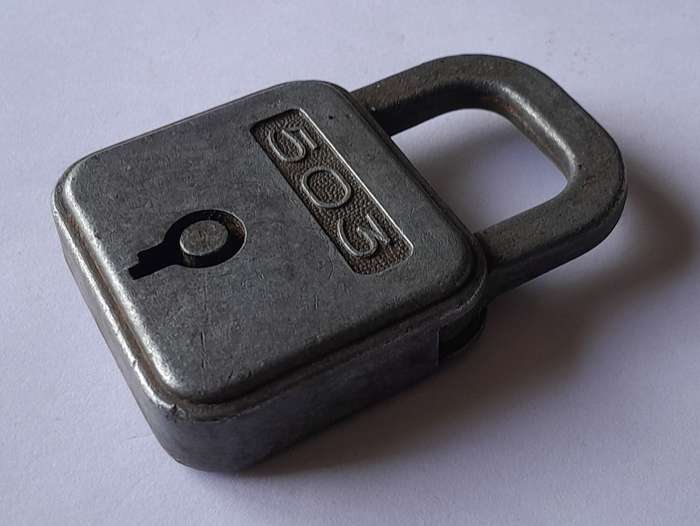 Vintage large 503 Padlock.  No Key.  7 x 5cm