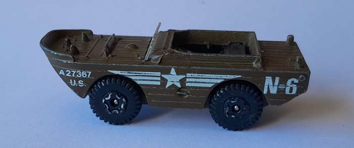1970's Playart Die Cast US Army Amphibian Jeep. 7cm.