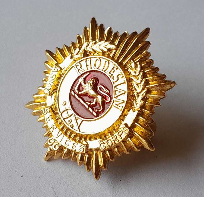 Rhodesian Army Services Badge.  Lugs Intact.