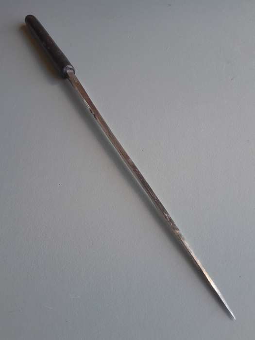 Rare WW2 U.S. Army Officer's Swagger Stick Dagger.  Leather And Steel.