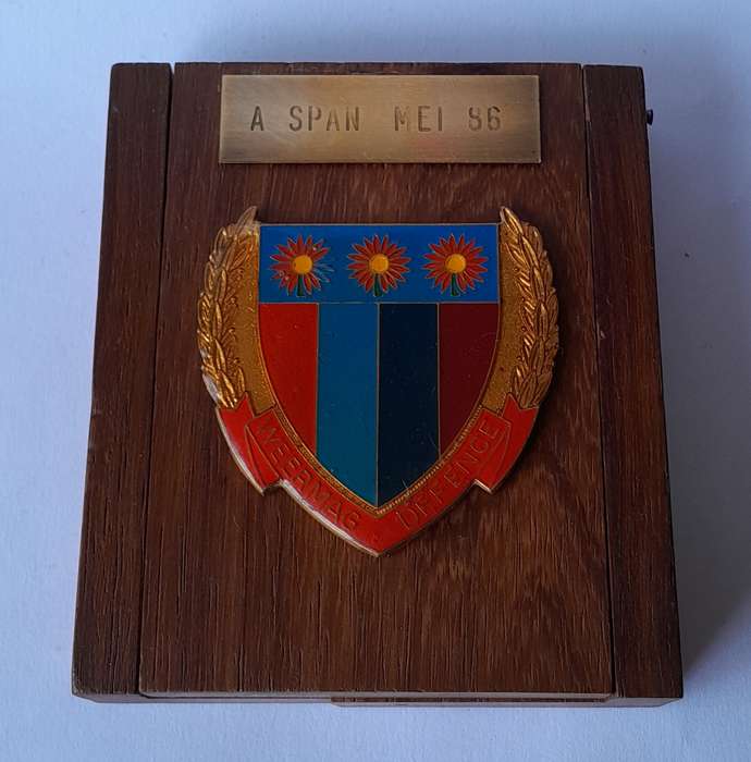 1986 SADF Northern Transvaal "Weermag Diens Skietklub" Medal. Cased.