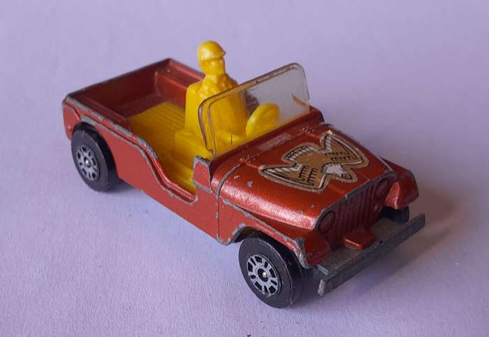 1980's Corgi Die Cast CJ-6 Jeep.  With Driver.