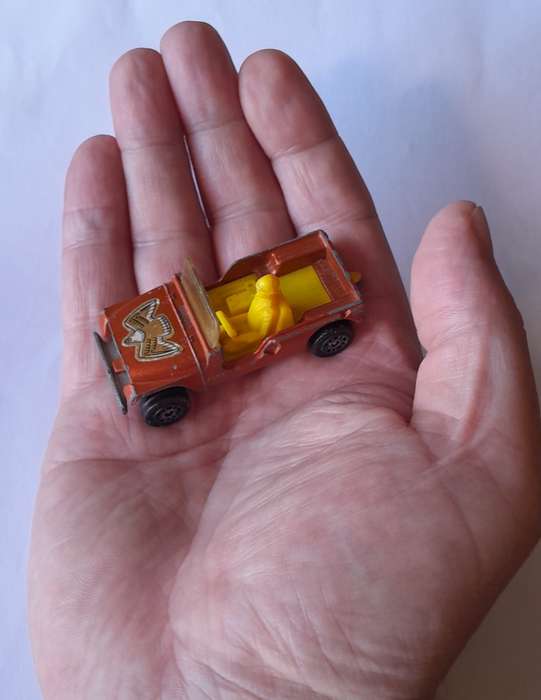 1980's Corgi Die Cast CJ-6 Jeep.  With Driver.