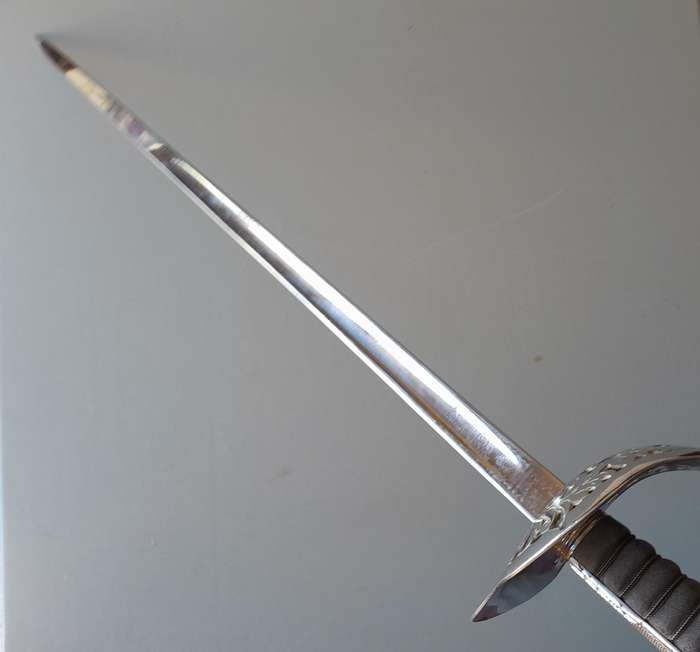 SA Army Pattern 1897 Wilkinson Sword Officer's Sword With Leather Scabbard.