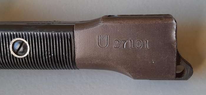 SADF / SAP M1 FN-FAL Type-A Knife Bayonet with Metal Scabbard.  No. 27101.