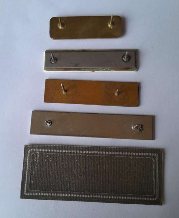 Collection of SADF "Gouws" Name Tags.  All Pins Intact.