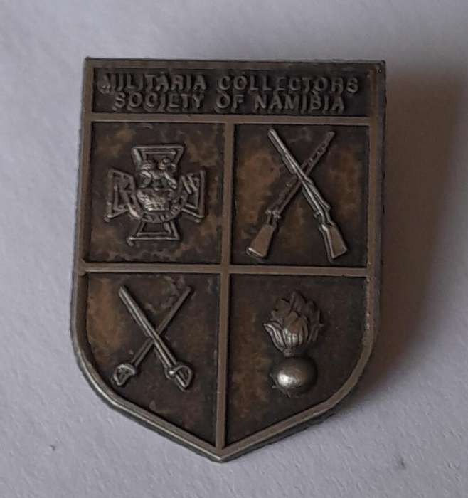 Vintage Militaria Collectors Society of Namibia Badge.  Pin Intact.