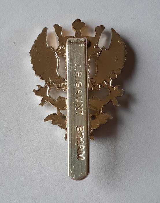 British Mercian Brigade Anodised Aluminium Badge.  JR Gaunt.  Slider Intact.