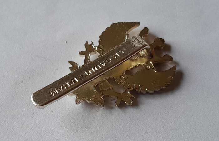British Mercian Brigade Anodised Aluminium Badge.  JR Gaunt.  Slider Intact.