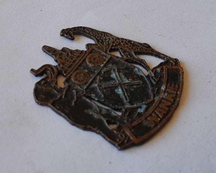 Rare Vintage Rhodesian "Wankie" Metal Badge.