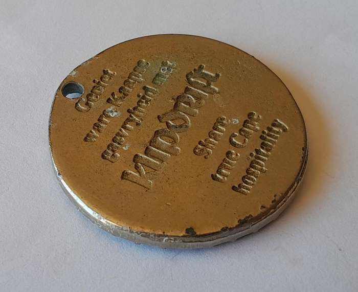 Vintage Klipdrift Brandy Metal Tag.