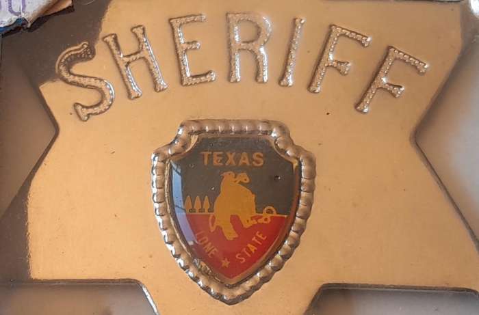 Vintage "Little Law Man" Texas Sheriff Badge.  Original Packaging.