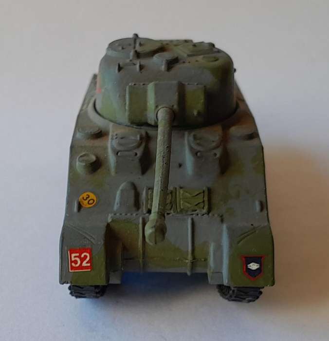 Vintage WW2 Sherman Firefly.  Hand-Painted (Plastic).  10.5cm.  Swiveling Turret.