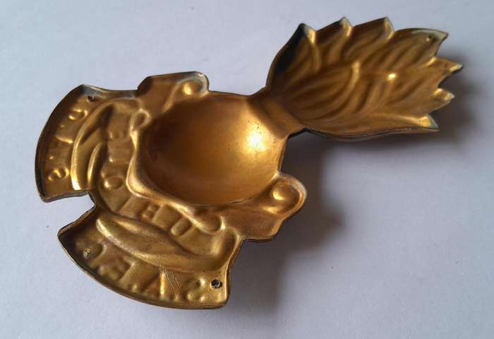 Large Early SA Engineer Corps Brass Plaque Insignia.  11.5 x 7cm.