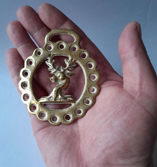Antique Horse Brass. 9 x 8cm.