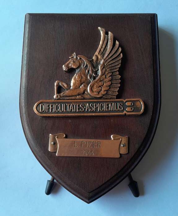 SA Air Force 5 Squadron WW2 Commemorative Plaque.  "L Pizer, 1944"