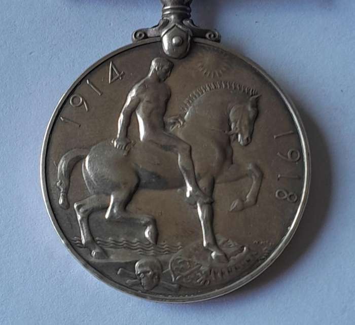 WW1 1914-1918 War Medal (Silver) to Cpl. P.L Van Heeden 6th S.A.I. (South African Infantry).