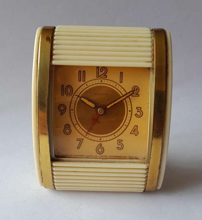 1950's Westclox Marilyn Monroe Bakelite Travel Alarm Clock
