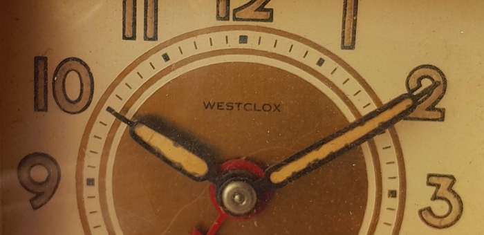 1950's Westclox Marilyn Monroe Bakelite Travel Alarm Clock